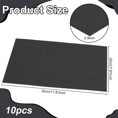 Leather Stiffener Sheets Black 10 pcs 7.87 x 11.8 in 1