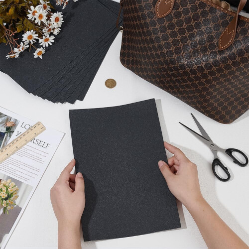 Leather Stiffener Sheets Black 10 pcs 7.87 x 11.8 in 2