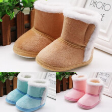 Wuffmeow Winter Baby Girl Boy Boots Newborn Non-slip Soft Sole Toddler Shoes 0-18M