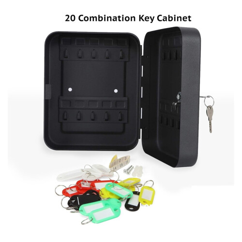Key Storage Lock Box 20 Key Hooks Combination Key Cabinet Security Lock Box with Key Code,Multiple Options Available 2