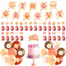 Hippie Girl 2 Year Old Party Decoration 51 Piece Wall Decorations for Birthday Parties