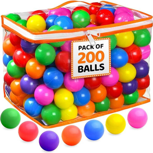 Ocean Ball Pit Toy Set Inflatable Plastic Balls 200 pcs 1