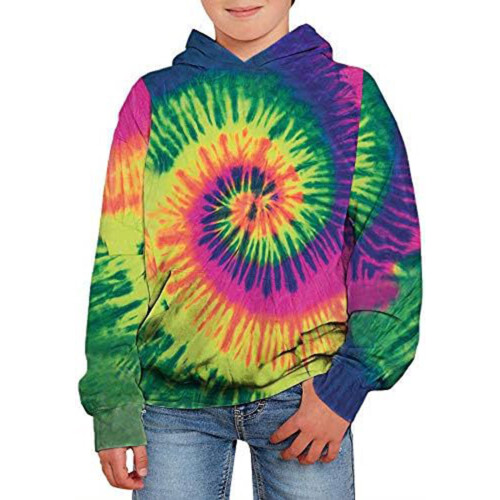Φούτερ, Unisex Παιδικό Φούτερ Tie Dye Αγόρια Κορίτσια Κουκούλα Πουλόβερ με Τσέπη 2