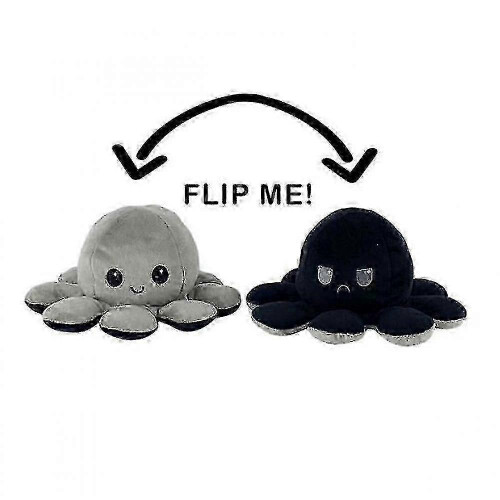 30/40cm Reversible Octopus Plush Doll with Double-sided Pattern Stuffed Cartoon WDX 25-26