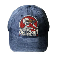 Modern Embroidered Letter Baseball Cap Unisex Wear-Blue