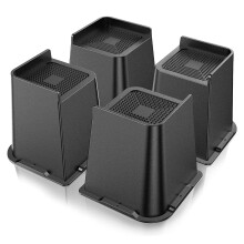 Height Increase 6 Inch Trapezoidal L-Shape Half Top Spike Bottom Rubber Strip Non-Slip Bed Feet Cabinet Feet Sofa Feet Table Feet Pad 4pcs