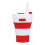 (White Red) 350ML Folding Portable Silicone Cup 1