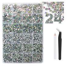 1Box Jelly Color AB Effect Resin Rhinestones Nail-A B