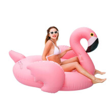 (golden) Rose Gold Flamingo Pool Float Adult Inflatable Ride-On Pool Floats Water Floating Pad Toys