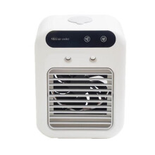 (white) Aromatherapy Humidifying Cooling Fan Desktop Air Conditioner Fan Portable Cooler for Student Dormitory Home Mini Evaporative Air Cooler