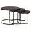VidaXL vidaXL Nesting Coffee Tables 3 pcs Black Solid Mango Wood and Steel 3