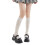 Breathable Knee Length Cotton Socks With Dot Pattern Long-Beige 1