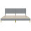 VidaXL vidaXL Bed Frame with Headboard Light Grey 180 x 200 cm Fabric 3
