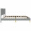 VidaXL vidaXL Bed Frame with Headboard Light Grey 180 x 200 cm Fabric 5