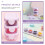 Salad Crisper Bins Keeping Boxes Purple PP 4Pcs Lidded 7
