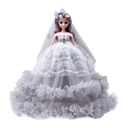 Wedding Bride Doll with Elegant Gown 1pc 1