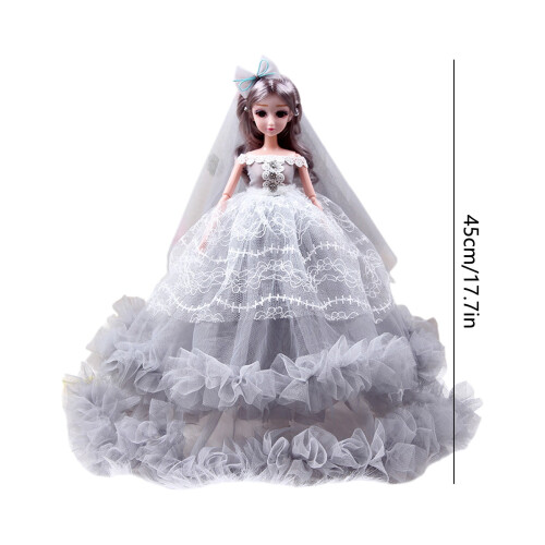 Wedding Bride Doll with Elegant Gown 1pc 2