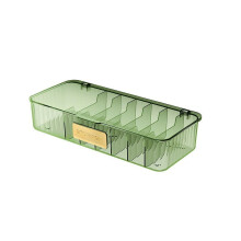 7-Compartment Cable Organizer Box for Desk – Power Cord Management, Office/Home Use, Green