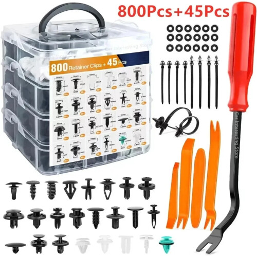 Auto Fastener Clip Kit ABS Trim Retainers 100-800 pcs 16 1