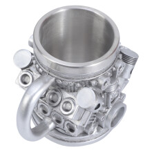 Automotive Engine Insulated Coffee Mug Stainless Steel Inner Cup Heat Resistant Water Container for Car Enthusiasts