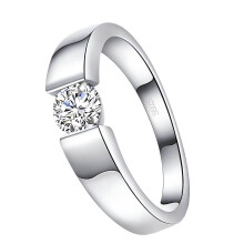 Sølvforlovelsesring med kubisk zirkonia 925 - Moderne og elegant