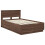 VidaXL vidaXL Bed Frame with Headboard Brown Oak 120 x 190 cm Engineered Wood 3