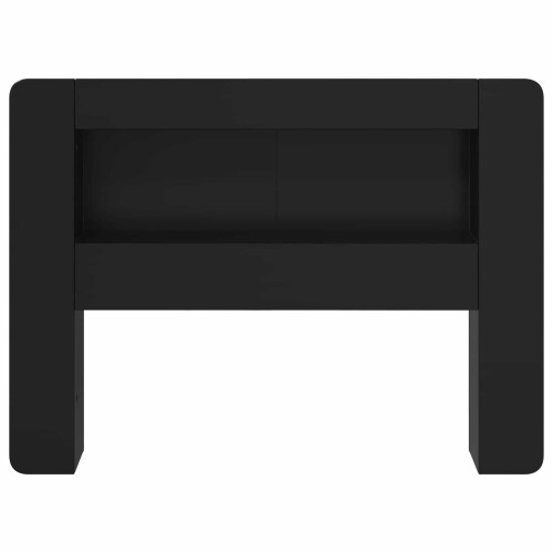 VidaXL vidaXL Headboard Cabinet with Storage Black Engineered Wood 2