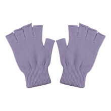 Unisex Half-Finger Winter Gloves, Stretchy Knit Fingerless Thermal Gloves for Driving/Working, Compatible with All Hand Sizes
