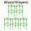 60pcs Stackable Garden Support Rings - Durable Plastic, 10-Layer Flower & Climbing Stakes for Lawn Care 3