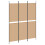 VidaXL vidaXL 3-Panel Room Divider Beige 150 x 200 cm Fabric 2
