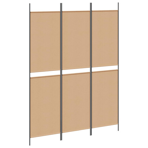 VidaXL vidaXL 3-Panel Room Divider Beige 150 x 200 cm Fabric 1