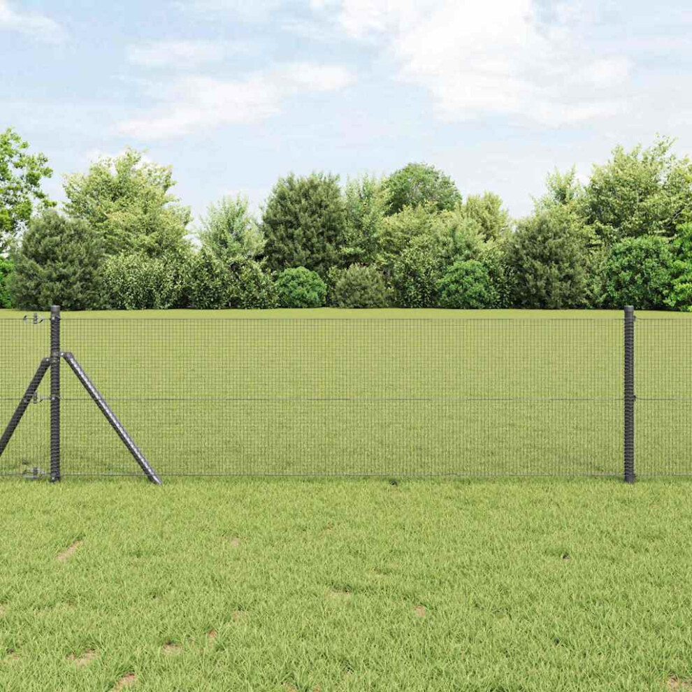 Vidaxl Welded Wire Fence 5000 X 50 Cm Grey