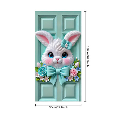 Bannière de porte Lapin de Pâques 71 x 35 pouces (1 pièce) 2