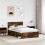 VidaXL vidaXL Bed Frame Smoked Oak 135 x 190 cm Engineered wood 3