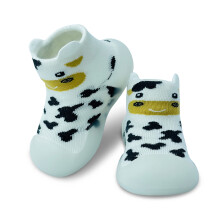 Chaussons de portage et chaussures d'apprentissage de la marche pour enfant - Blanc - Taille 23 - Semelle silicone
