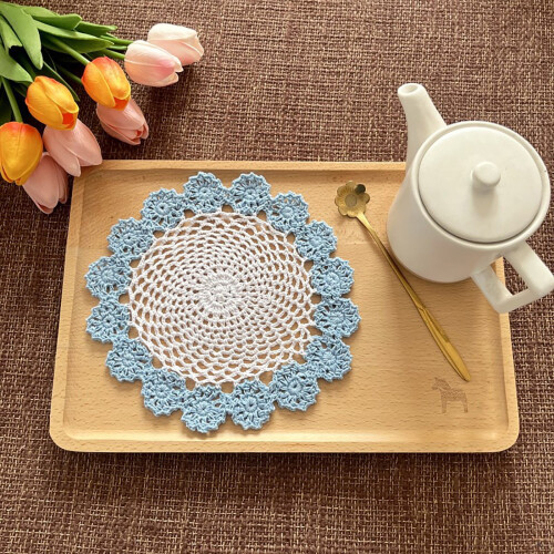 Crochet Cotton Lace Doilies Round 8 Inch 2 Pack 1