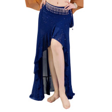 Belly Dance Costume Dancing Skirt Bellydance Skirt High-Blue XL