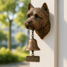 Retro Dog Doorbell Cast Iron Wall-Mounted 1 Piece