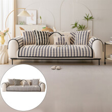 Thickened Soft Plush Sofa Cover – Warm, Fuzzy, Non-Slip Slipcover for Sectional Couch, Compatible with Most Sofas