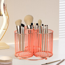 360 Rotating Metal Utensil Caddy – 3-Compartment Fork/Spoon/Napkin Organizer, Flatware Storage Basket for Picnic, Camping, Outdoor Kitchen