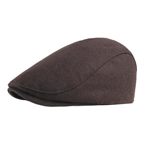 Men's Wool Beret Solid Color British Retro Style