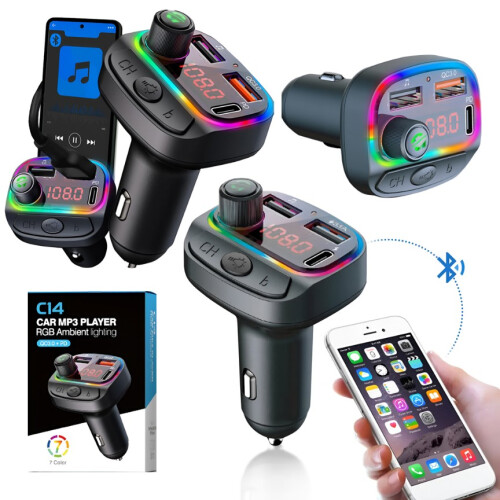 bil MP3-afspiller bluetooth hurtig usb oplader