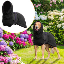 1 Pack Dog Sweaters for Small Dogs,Pet Clothes, Winter Fleece Clothes Warm Soft Dog Sweatshirt Outfit for Dogs Cats Pet Apparel Black XXXXL