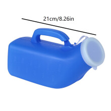 Shiogb 1200ml Male Urinal with Cap, Reusable Plastic Urinal for Men & Elderly – Compatible with Home Use