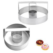 Stainless Steel Donut Cutter with Handle – Precise Dough Cutting Tool, Compatible with Baking, Cookies & Dough Shaping