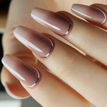 Ballerinas Fake Nail Gradient Press on Nail False Nail Tips Artificial Nail