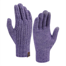 Winter Gloves Women Winter Solid Color Knitted Gloves Suitable for Both Men and Women Providing Warm and Comfortable