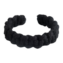 Black Curtain Tiebacks Handwoven Cotton Rope 2 pcs