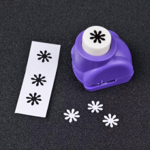 Random Color Mini Plastic Paper Punches Craft Cutter Scrapbooking Pick Patterns-Snowflake A-8x8mm