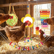 Chicken Coop Accessories Enrichment Toy Kit with Swing
